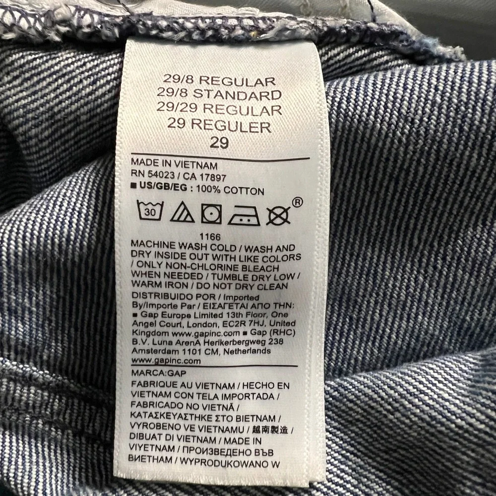 Gap Barrel High Rise Jeans Womens 29/8R Medium Wash Blue Denim 100% Cotton
